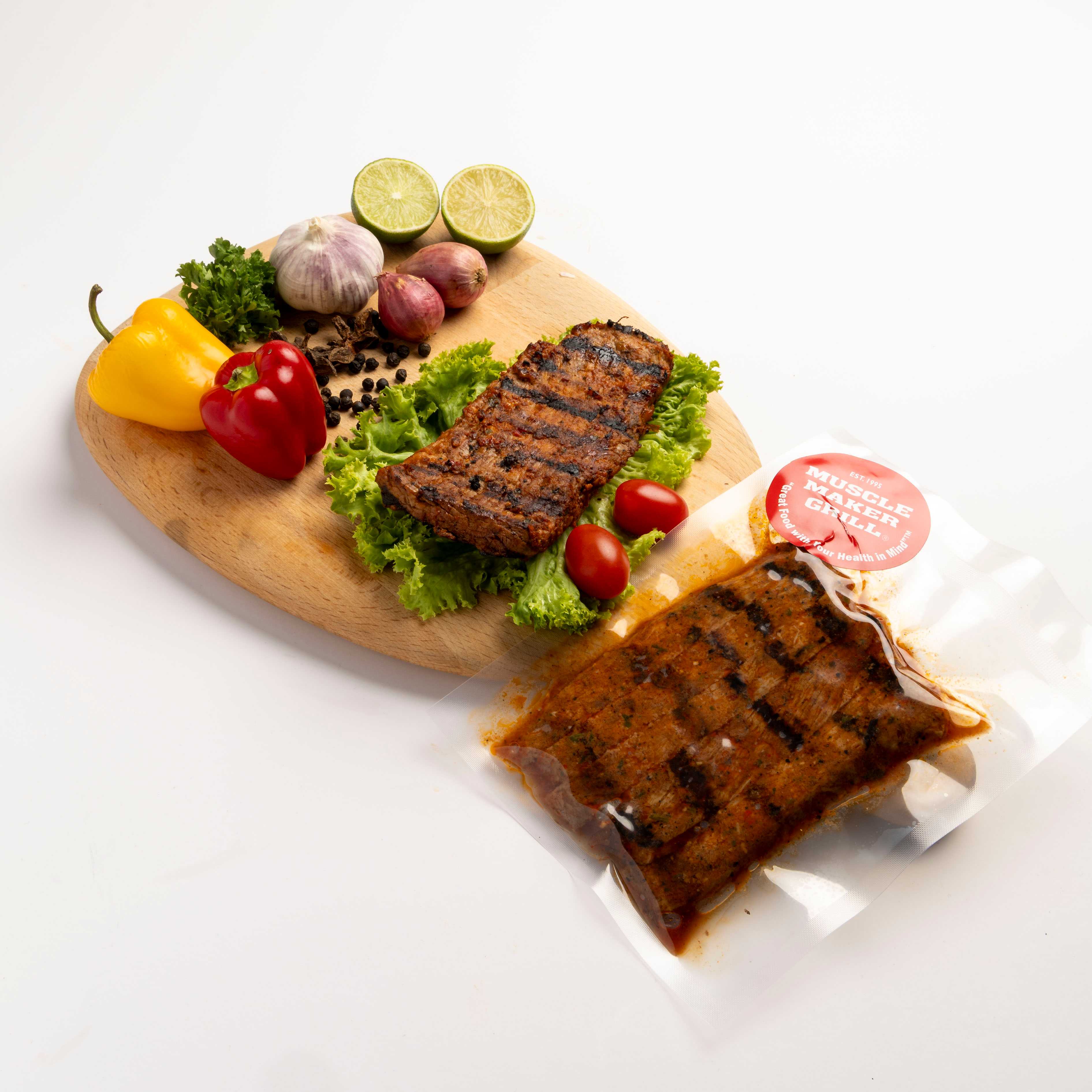 Grilled steak with Arabic marinade