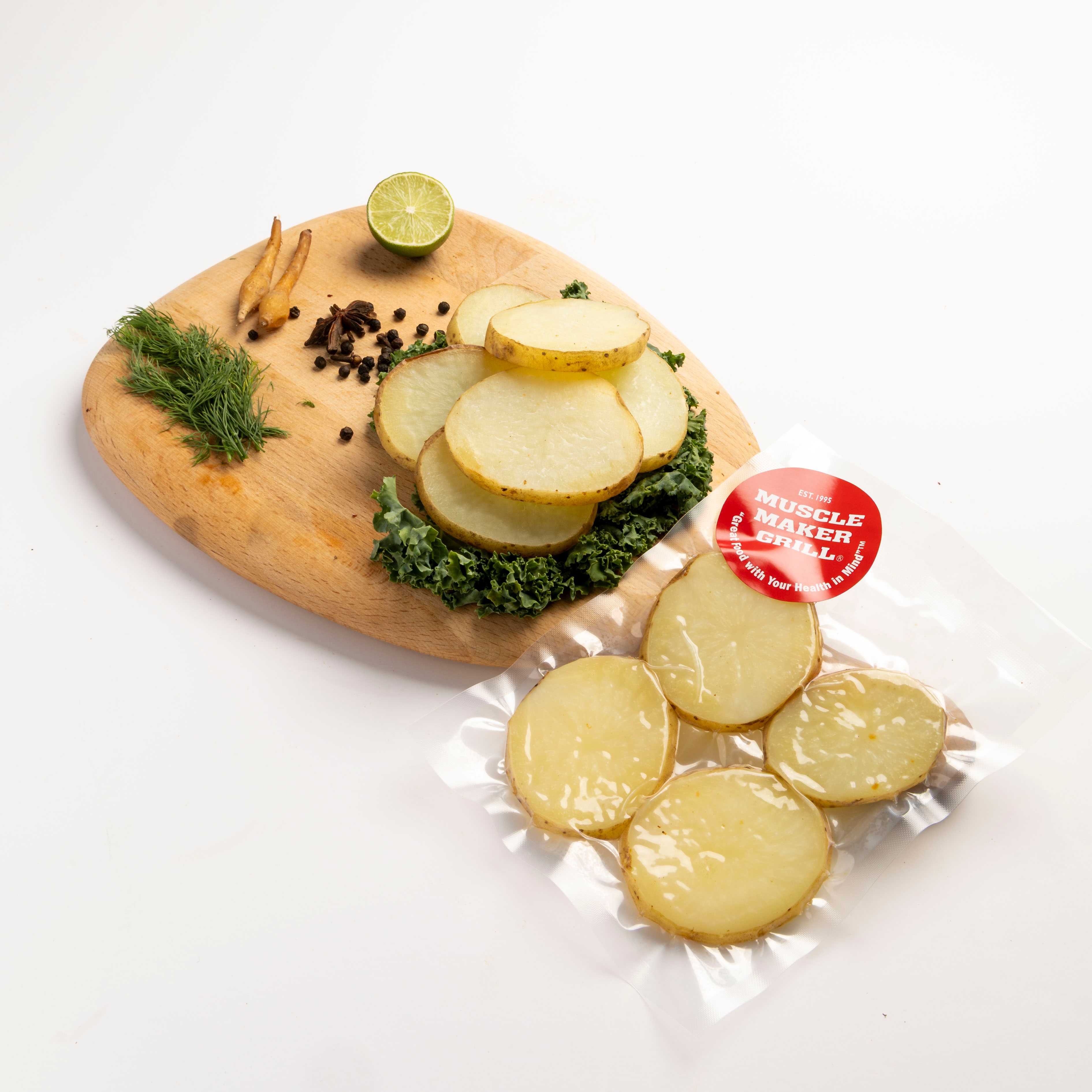 Grilled Potato Cut Circle